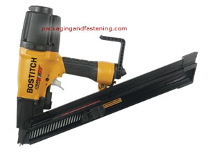 Buy the 33 degree paper tape collated Stanley Bostitch STRAPSHOT metal connector nailer online now for bright or Thickcoat heat treated galvanized metal connector nails.