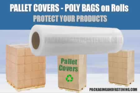 Pallet bags cover your products and protects them from the elements. 