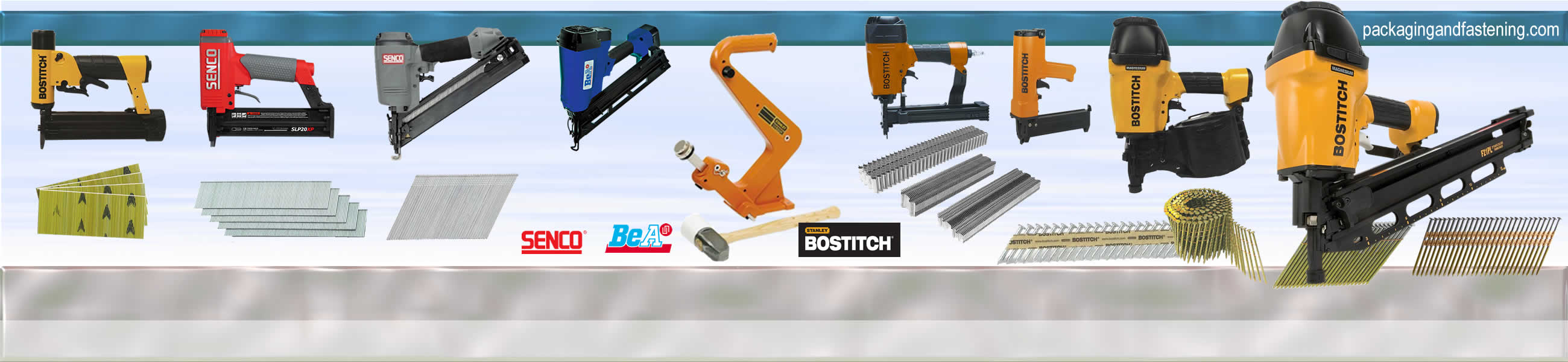 Bea, Bostitch nailers and Senco air nail guns.