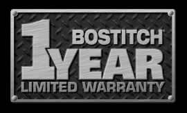 Learn more about Bostich Fastening's limited 1 year warranty online. 