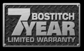 Stanley Fastening System has a 7 year limited warranty on Stanley Bostitch air nail guns and Bostitch staplers.
