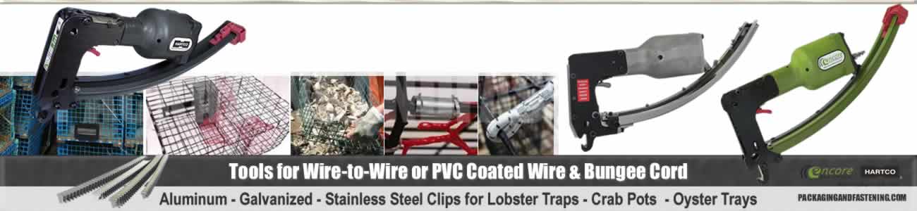 Clips to fit  Hartco and Vertex clip tools including air operated lobster trap clip guns are here at packagingandfastening.com now.