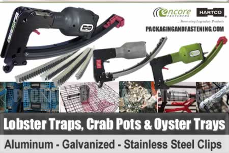 Clip tools and clinch clip fasteners for clinching applications including lobster trap assembly tools are at packagingandfastening.com now.