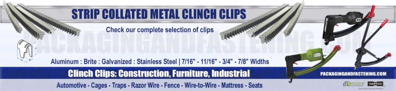Get details on Classic Series Hartco clinch clips here at packagingandfastening.com online.