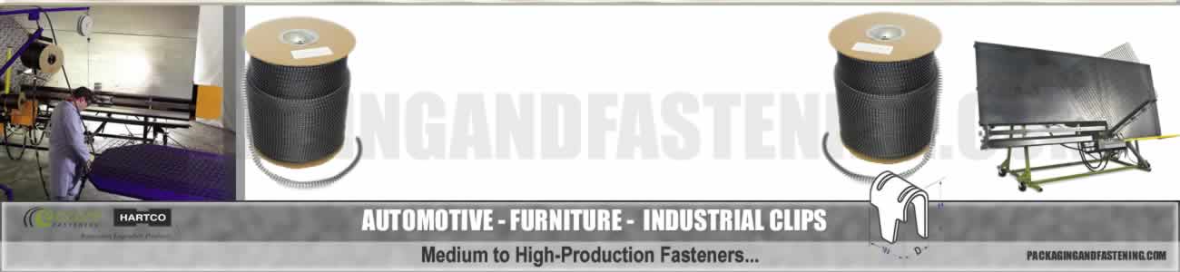 Continuous coil clinch clips are at packagingandfastening.com online.