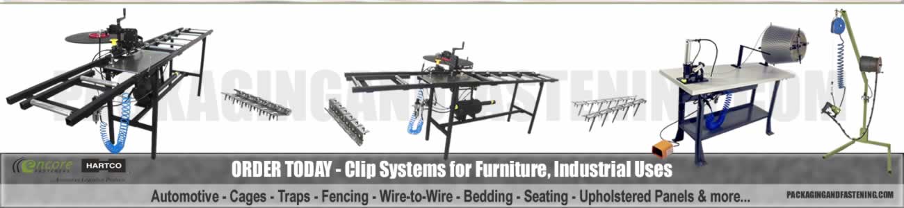 Automatic and semi-automatic clipping machines - spring anchor clip machines are here at packagingandfastening.com online.