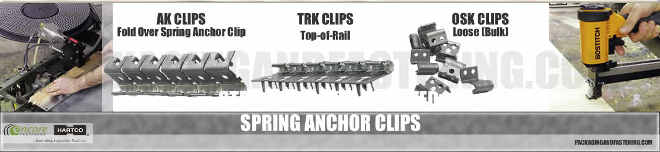 Spring anchor clips are here at packagingandfastening.com online.