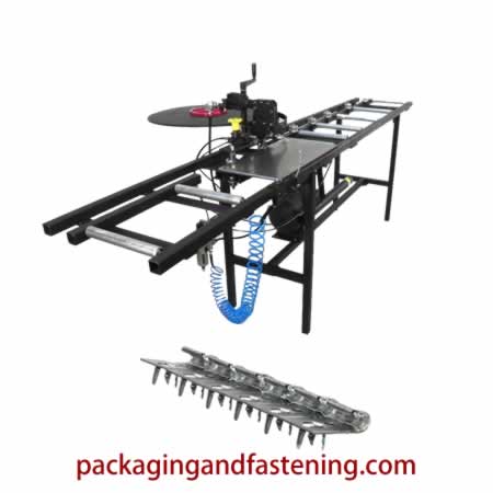 Semi-automatic TRK Rail spring anchor clip machines and fasteners are here.