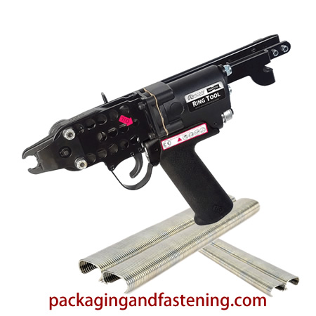 16 gauge 3/4 inch hog ring tools including encore Hartco's RAC-1002 ringer similar to pneumatic SC742 hog ring guns are here at packagingandfastening.com on-sale.