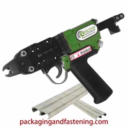 16 gauge 1/2 inch hog ring tools including encore Hartco's RAC-1003 ringer similar to pneumatic SC760 hog ring guns are here at packagingandfastening.com on-sale.