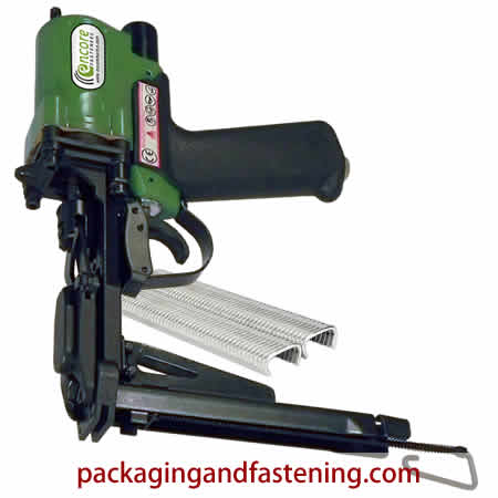 encore HARTCO RAD-1001 D style 15 gauge 3/4 inch hog ring tools including similar to pneumatic TR201 hog ring guns are here at packagingandfastening.com on-sale.