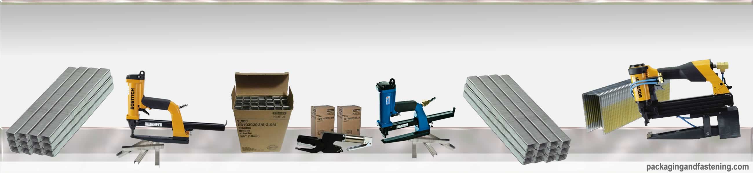 Buy pneumatic plier staplers for single, double and triple wall corrugated boxes at packagingandfastening.com now